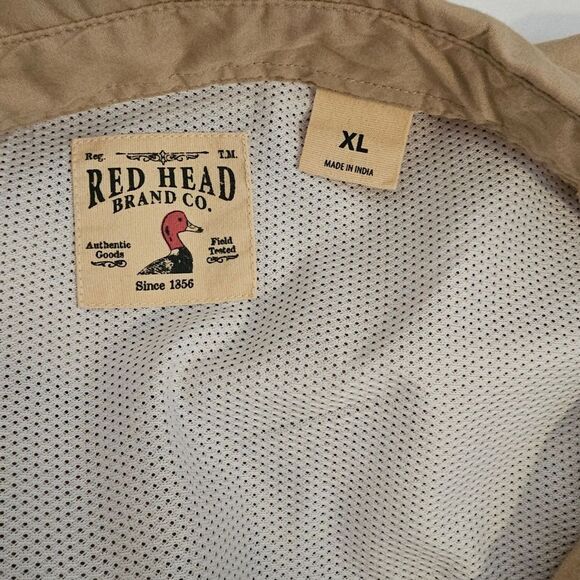 Red Head Brand Co Shirt Men's XL Outdoor Back Vent Button-up Shirt with Pocket - Picture 5 of 6
